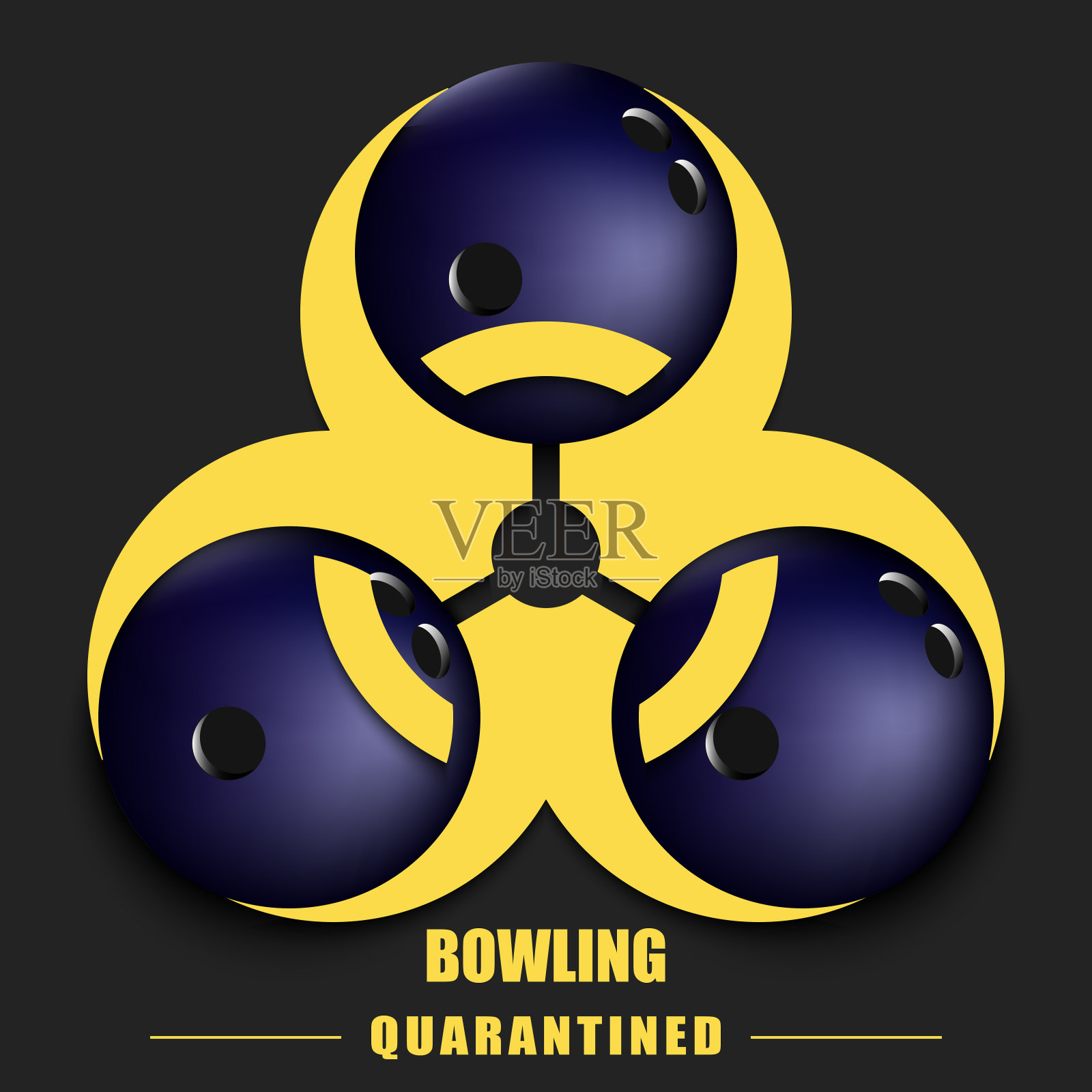 用足球标明生物危害插画图片素材