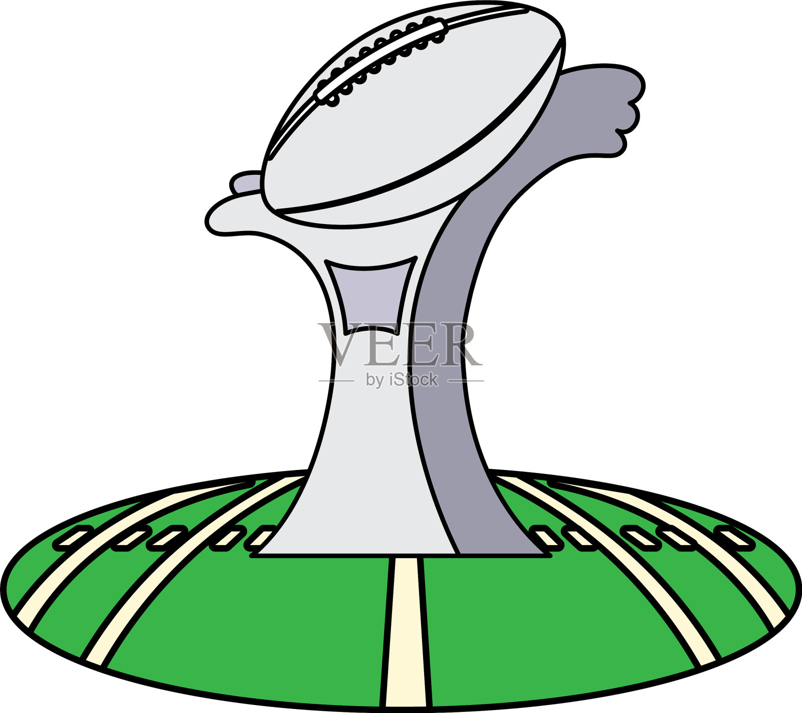 在球场草地上颁发的美式足球奖设计元素图片