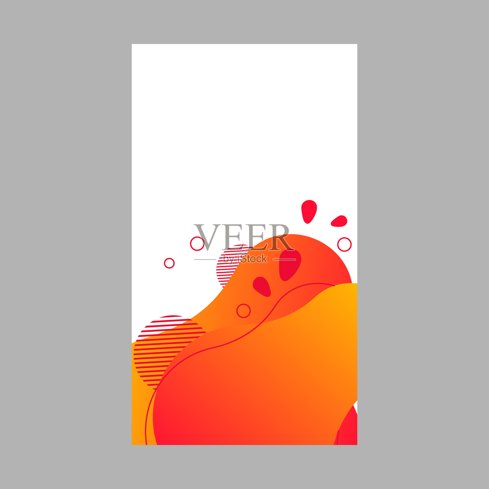 橙色动态抽象流体社交媒体插画图片素材