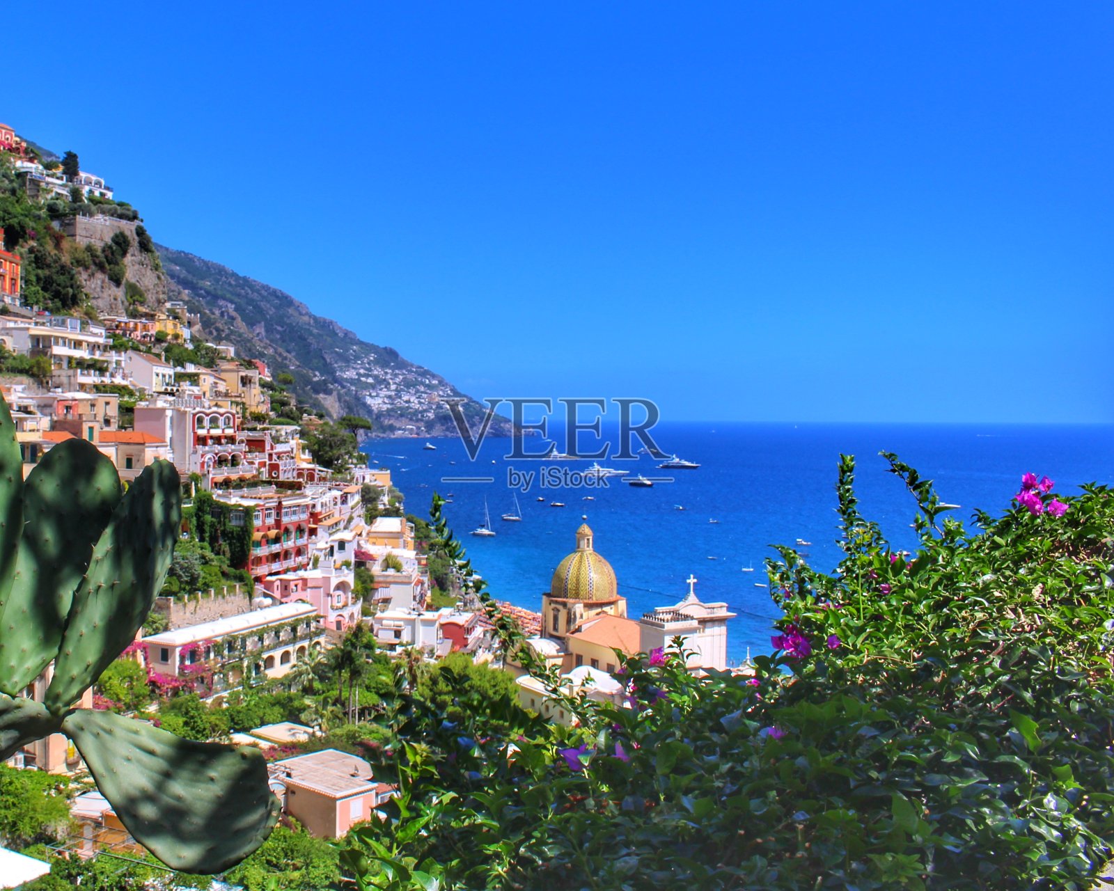 颜色在波西塔诺照片摄影图片