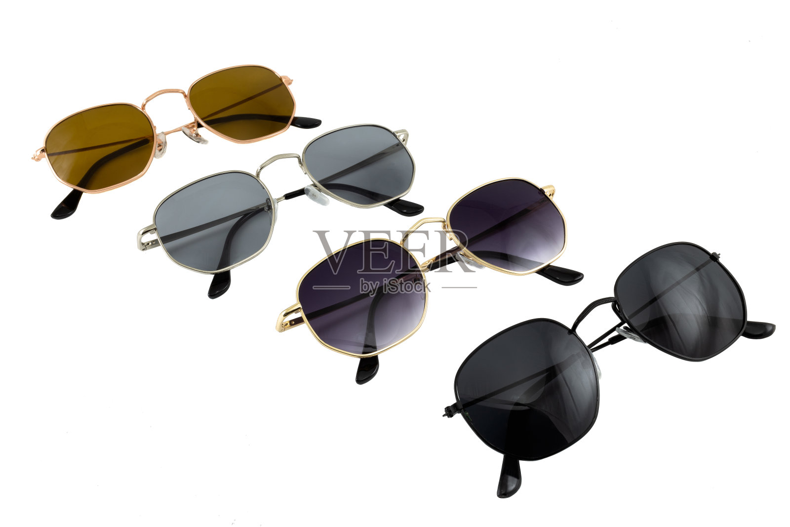 收集太阳镜孤立的白色背景照片摄影图片