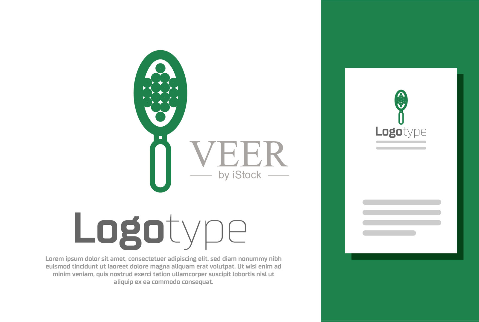 绿色线毛刷图标孤立在白色图标素材