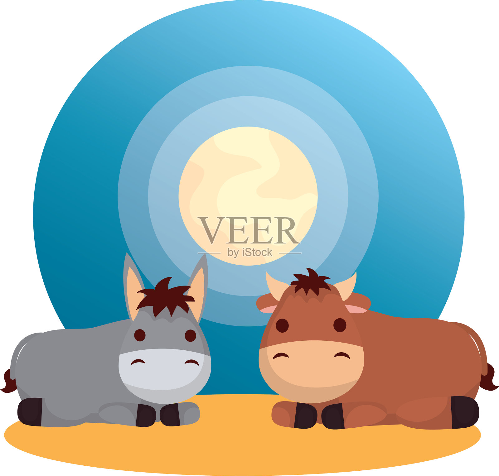 骡子和牛槽的特点设计元素图片