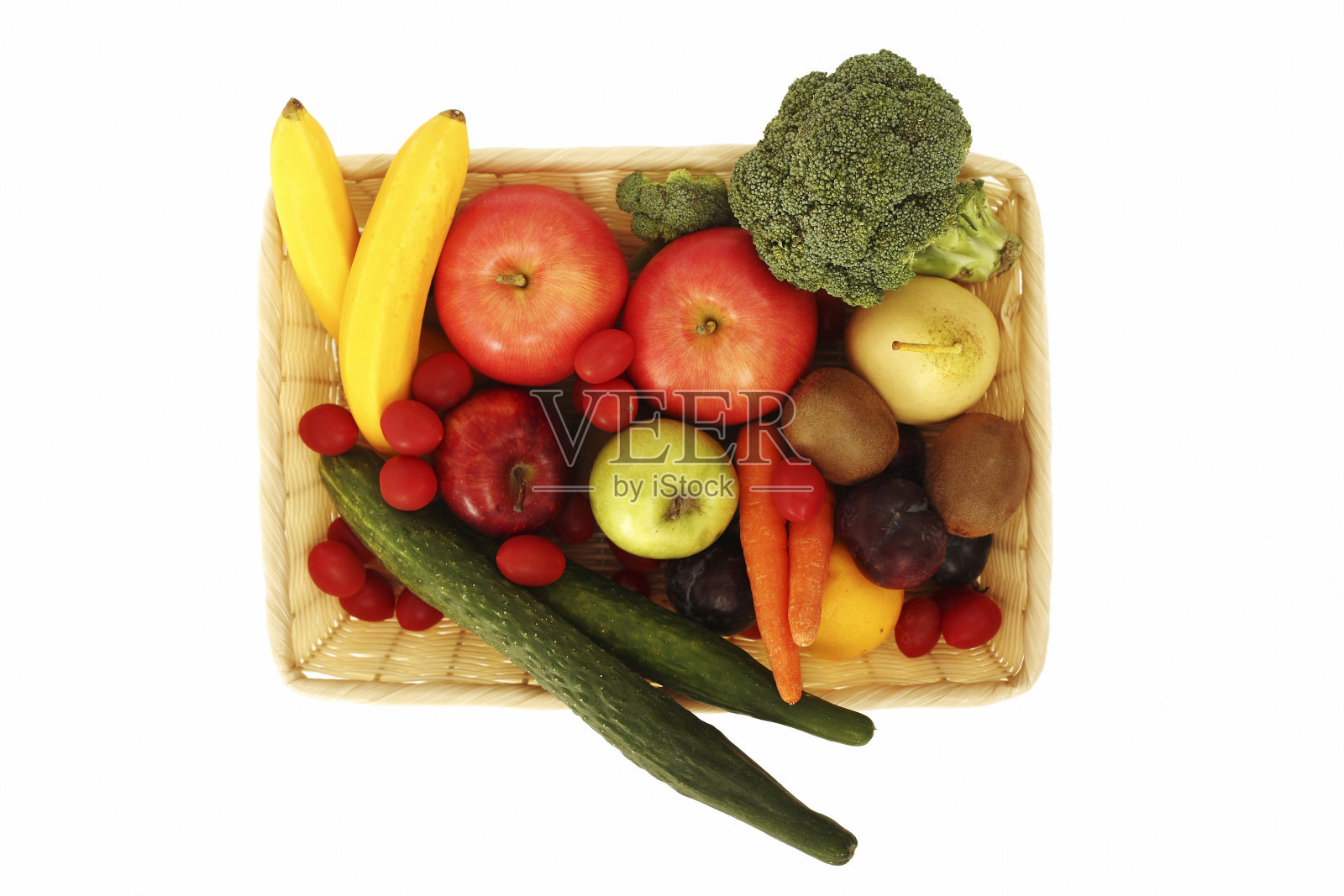 一篮子水果和蔬菜照片摄影图片