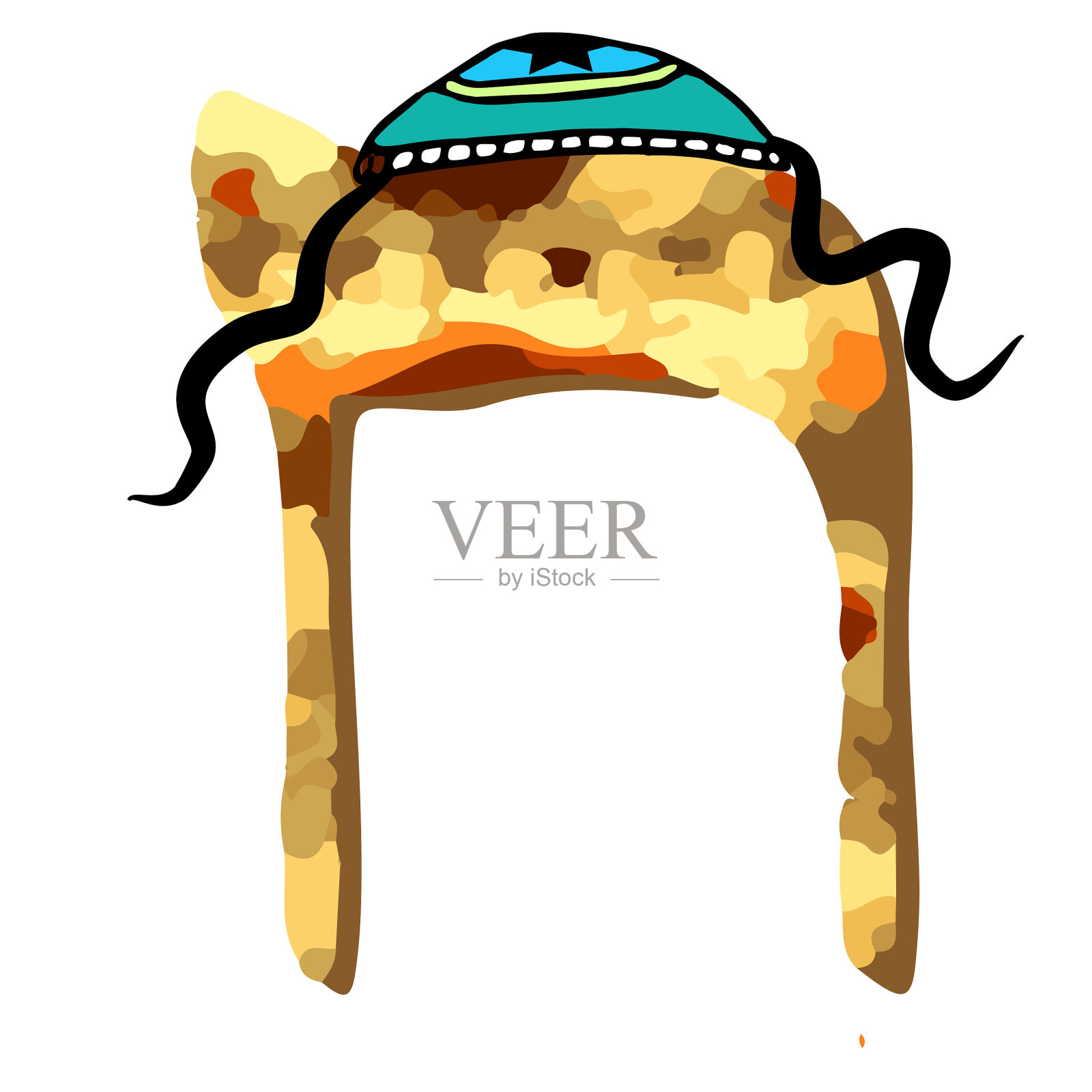 希伯来字体matzo质地希伯来字母kipa插画图片素材