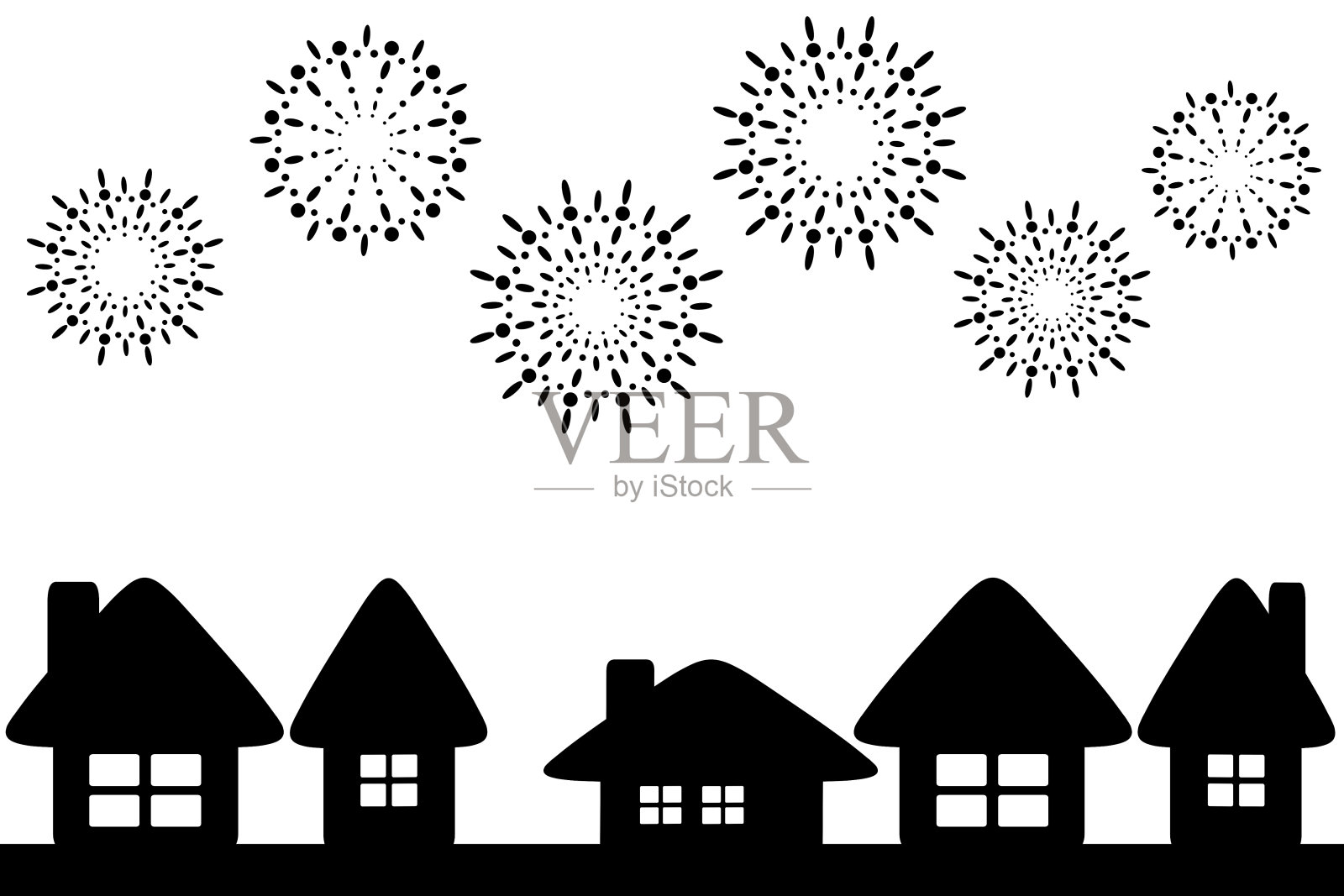 房子的背景插画图片素材