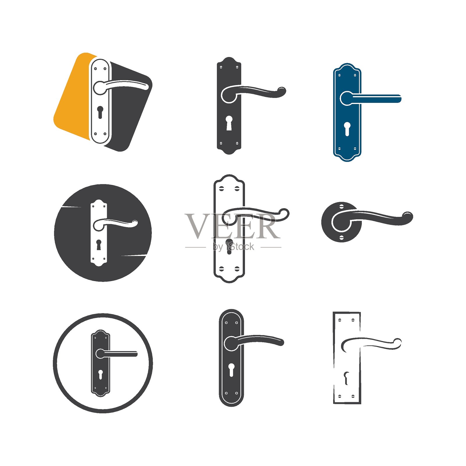 门把手图标矢量插图设计插画图片素材