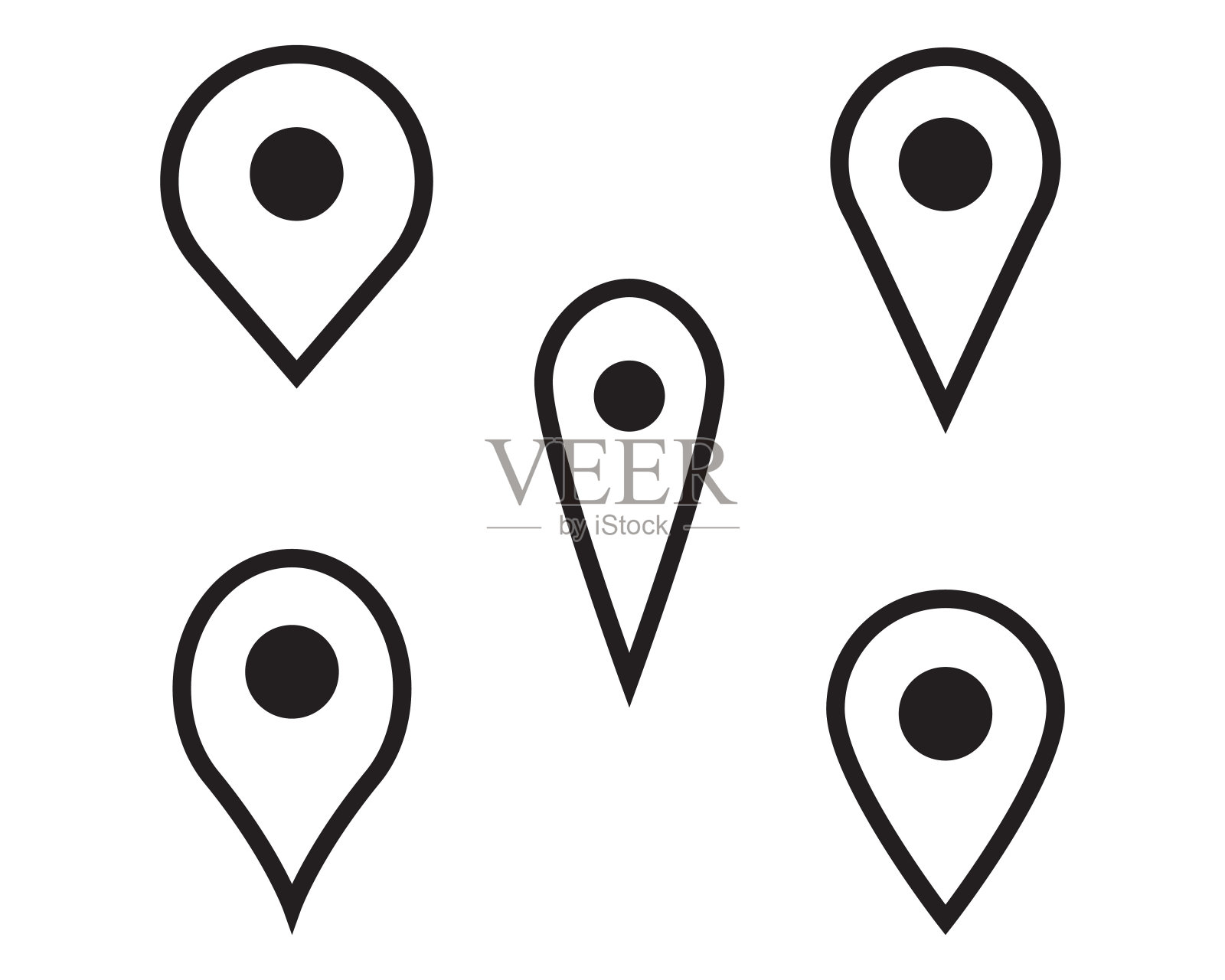 定位点标志向量图像插画图片素材