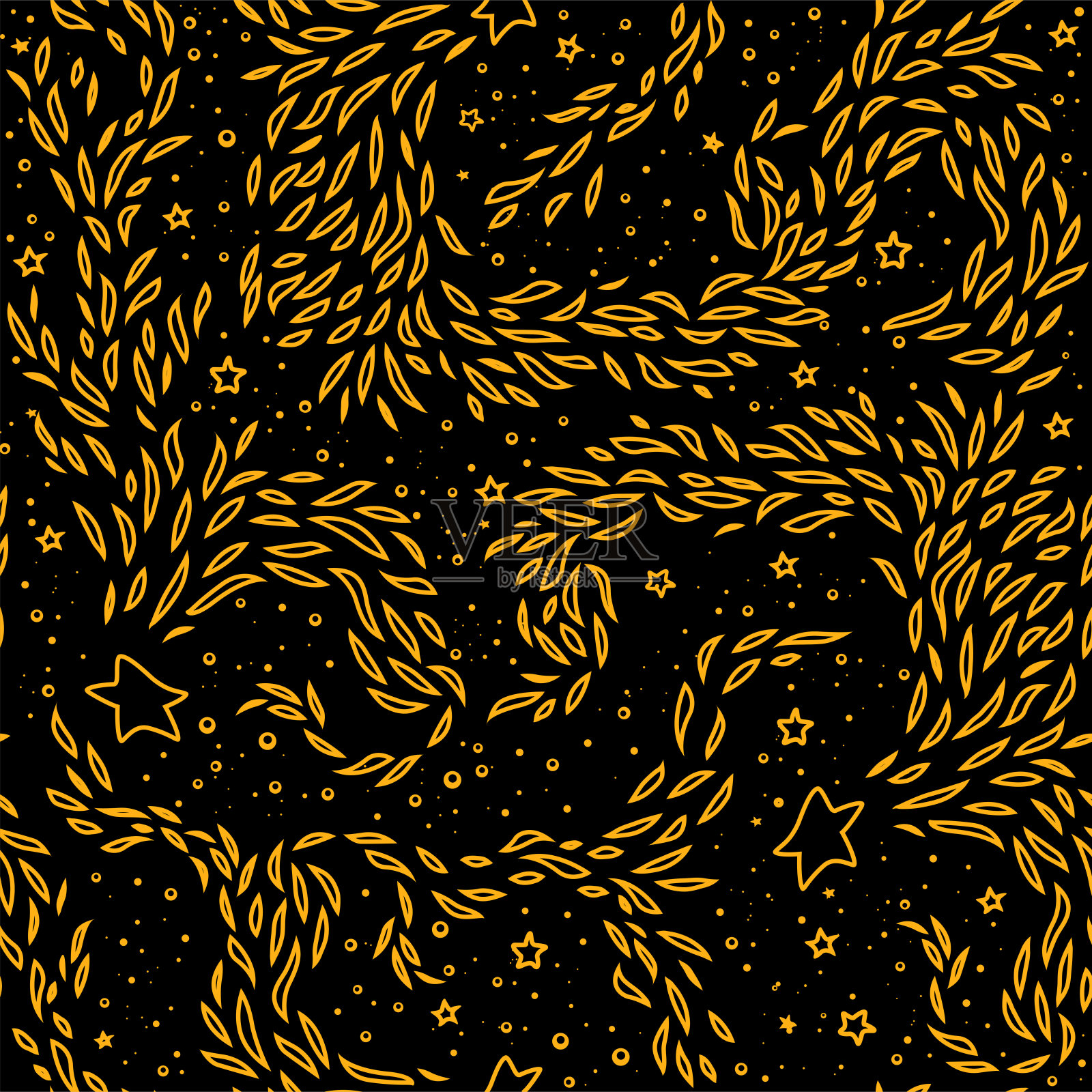 可爱的无缝模式与陨星和彗星插画图片素材