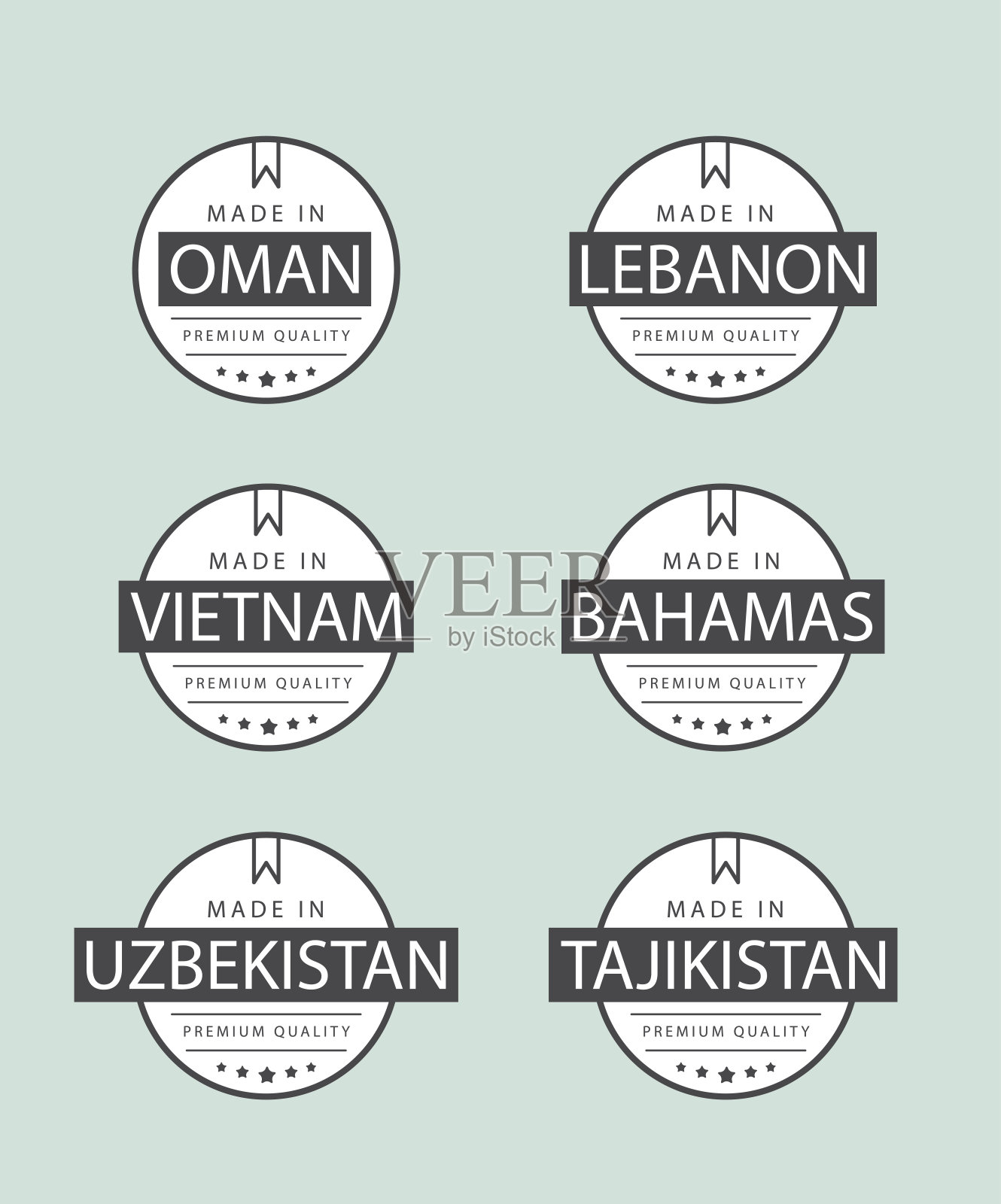 印章收藏(矢量艺术)插画图片素材