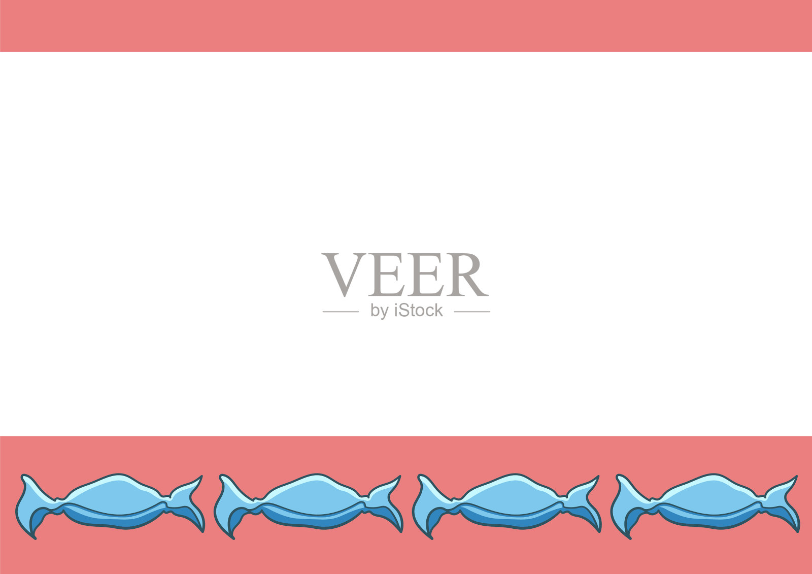 白色拷贝空间与糖果在蓝色包装插画图片素材