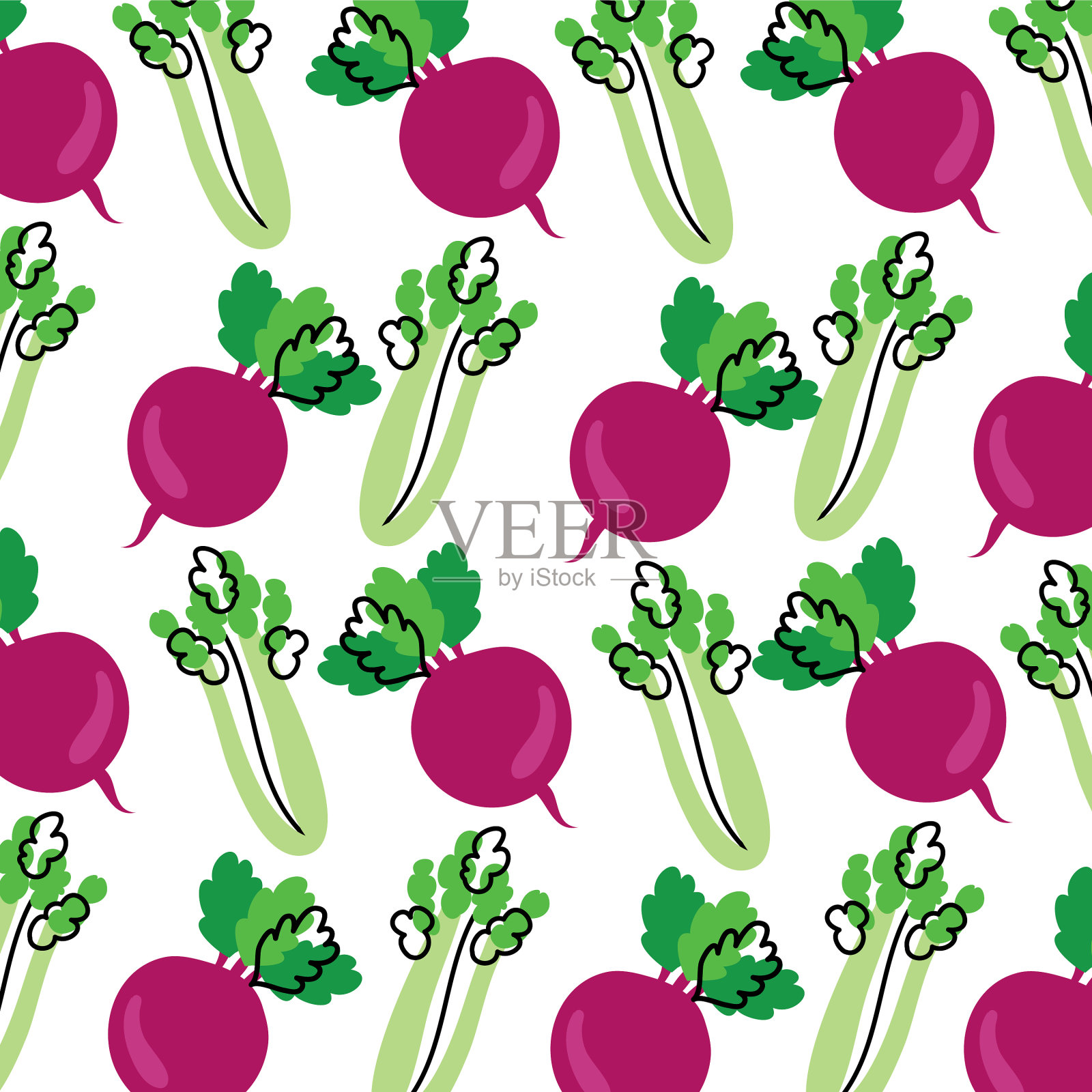 蔬菜健康饮食模式背景插画图片素材