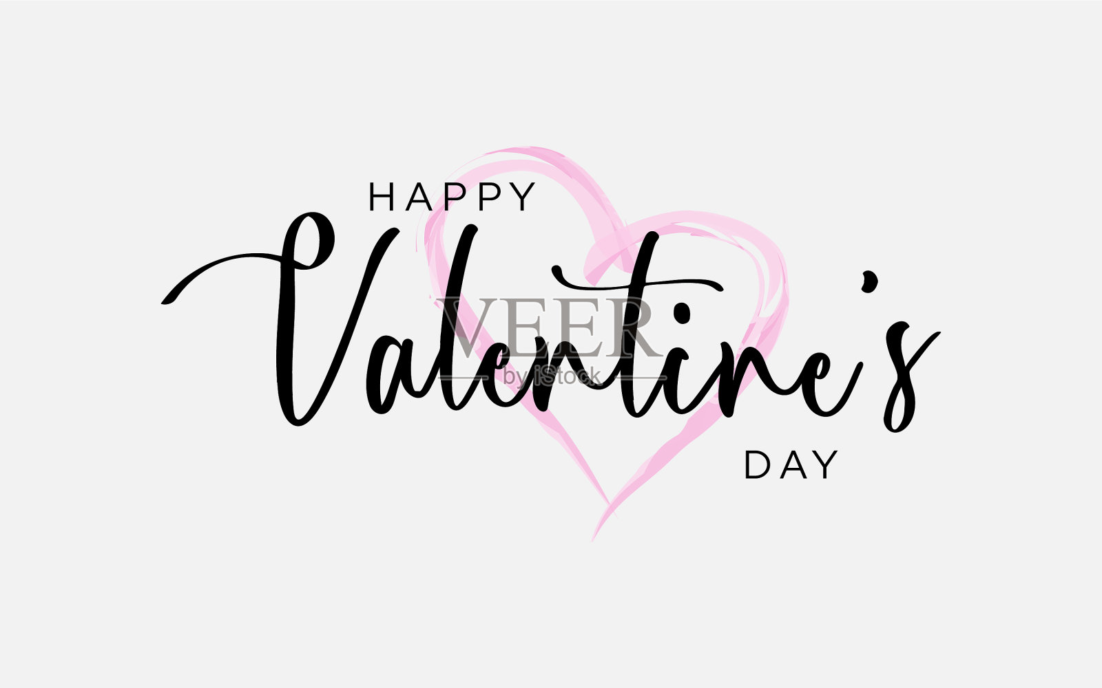 手写字体,情人节快乐插画图片素材