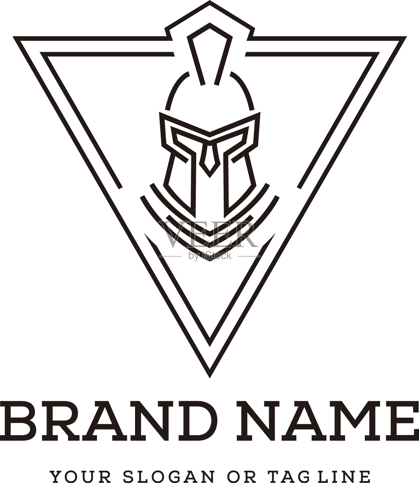 创意标志设计概念斯巴达模板插画图片素材