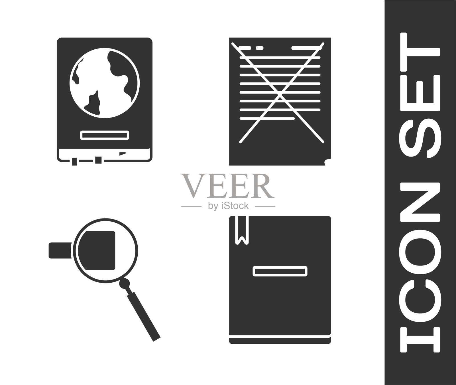 把世界地图放在学校的黑板上图标素材