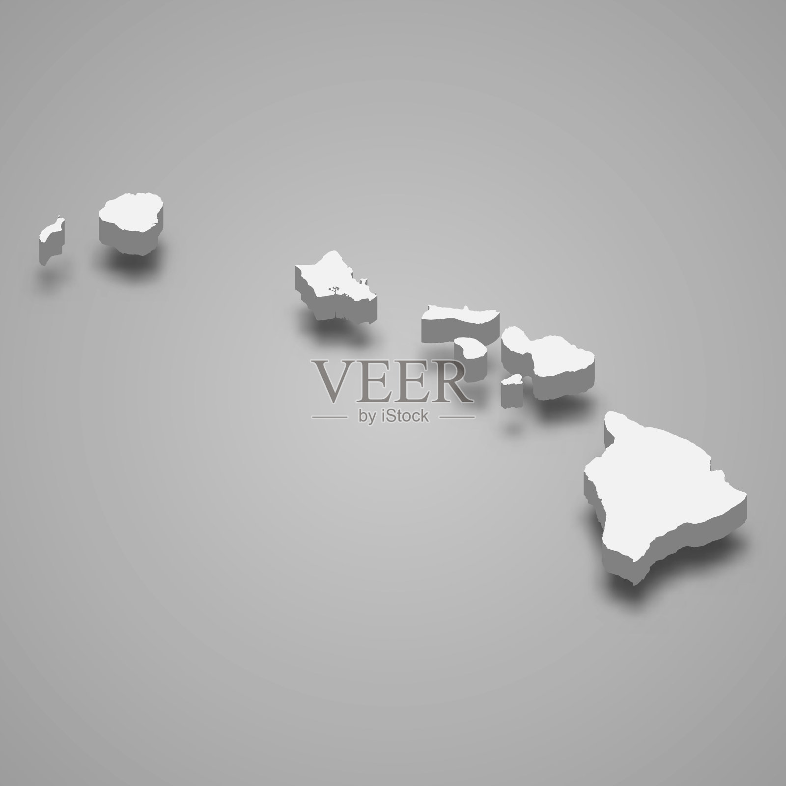 美国的3d地图插画图片素材