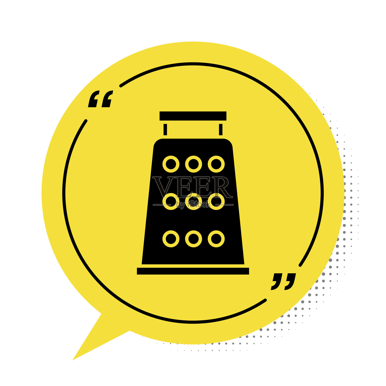 黑色刨丝器图标孤立在白色背景插画图片素材