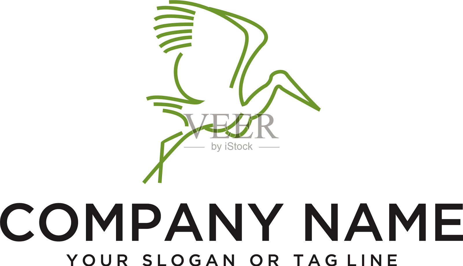 鹅标志设计模板插画图片素材