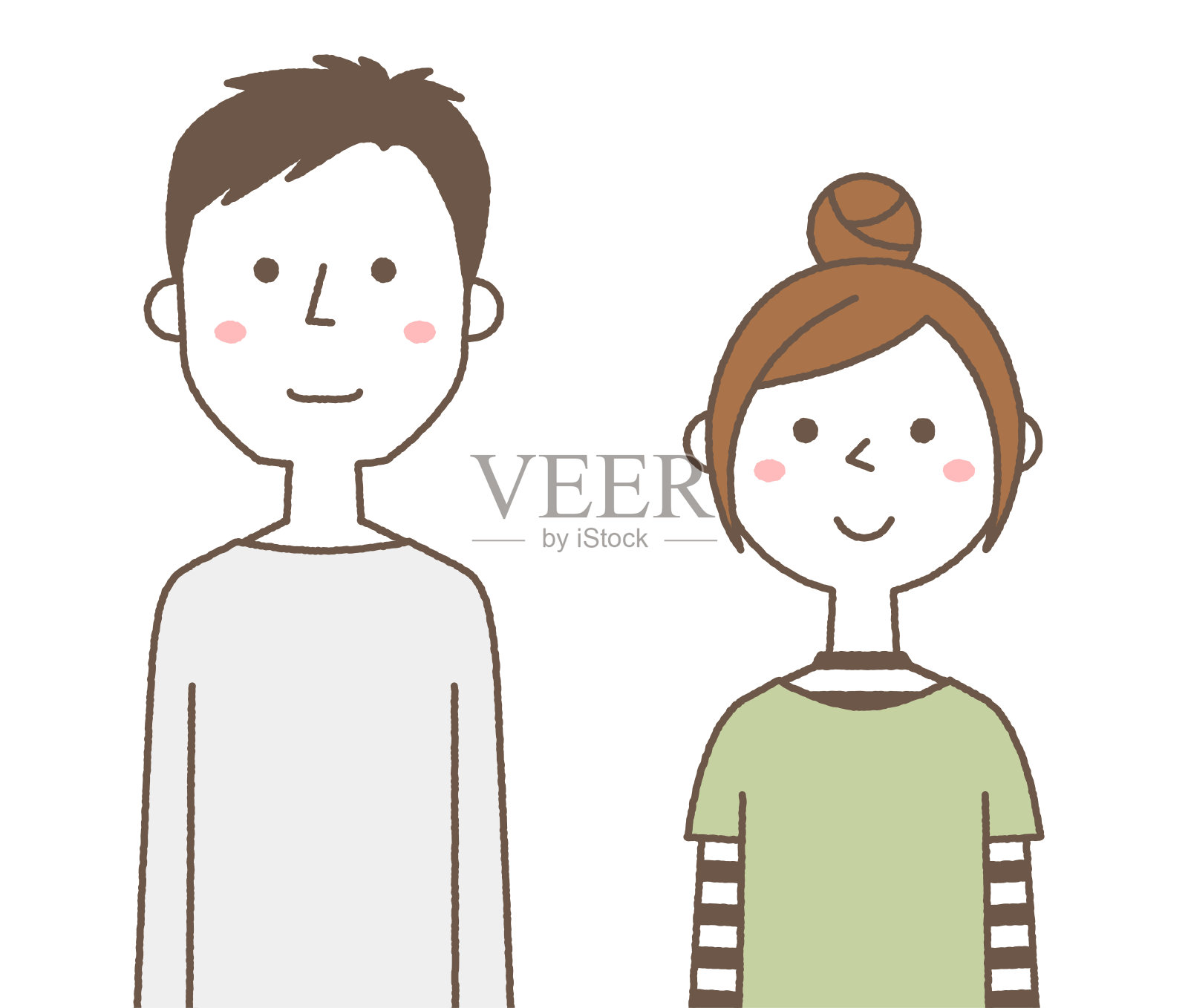 年轻的夫妇插画图片素材