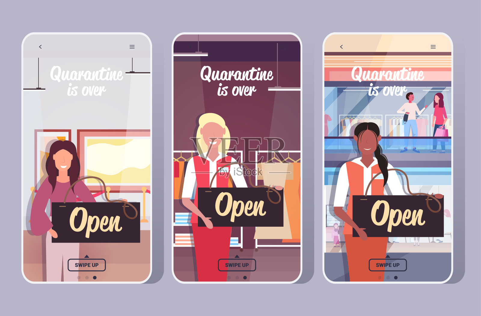 冠状病毒检疫正在结束对新冠病毒概念的胜利插画图片素材