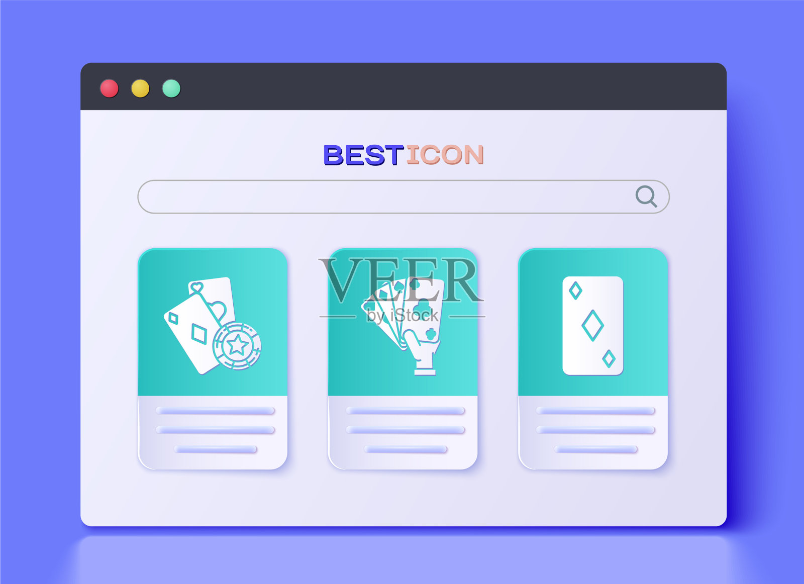 手握扑克和赌场筹码图标素材