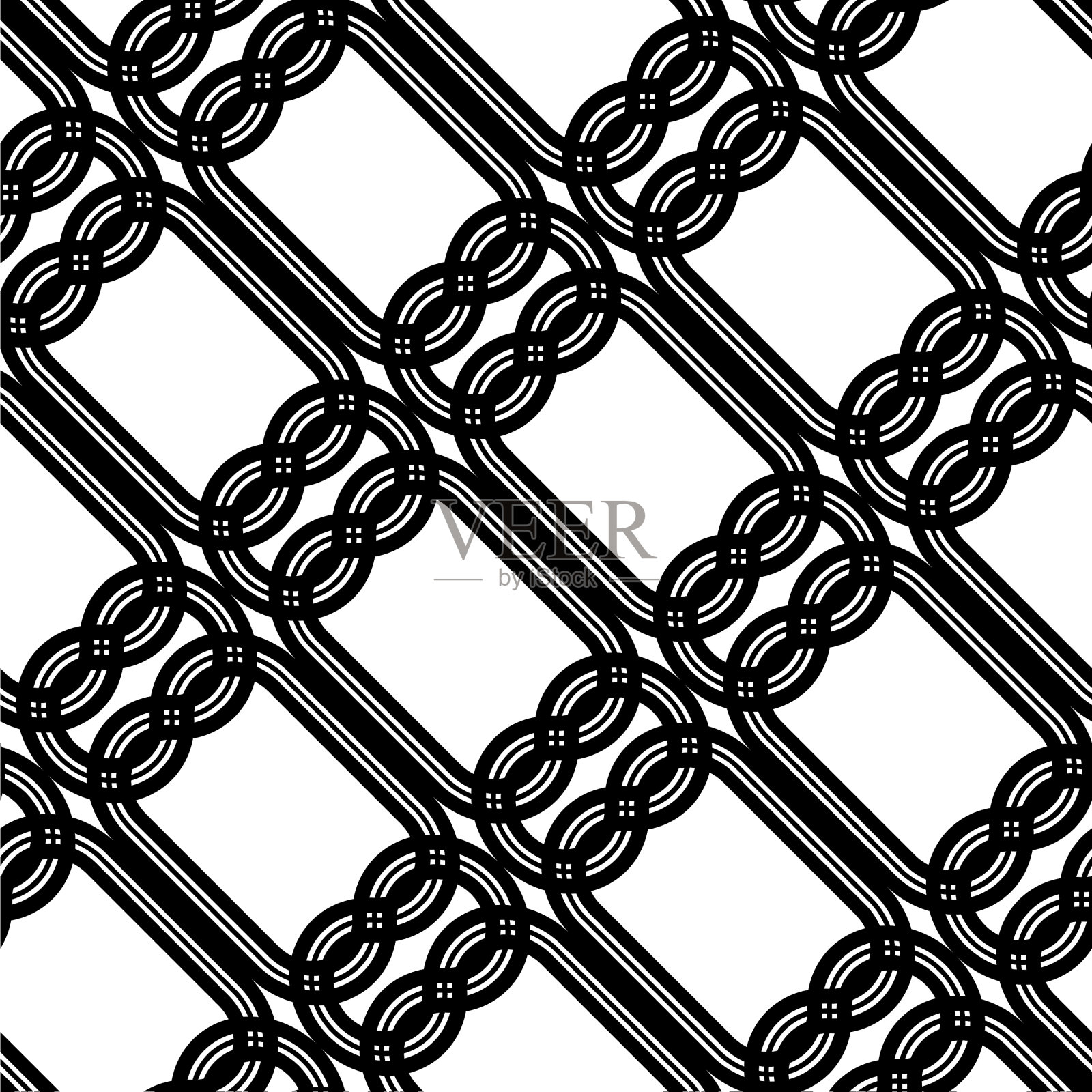 设计无缝单色光栅图案插画图片素材