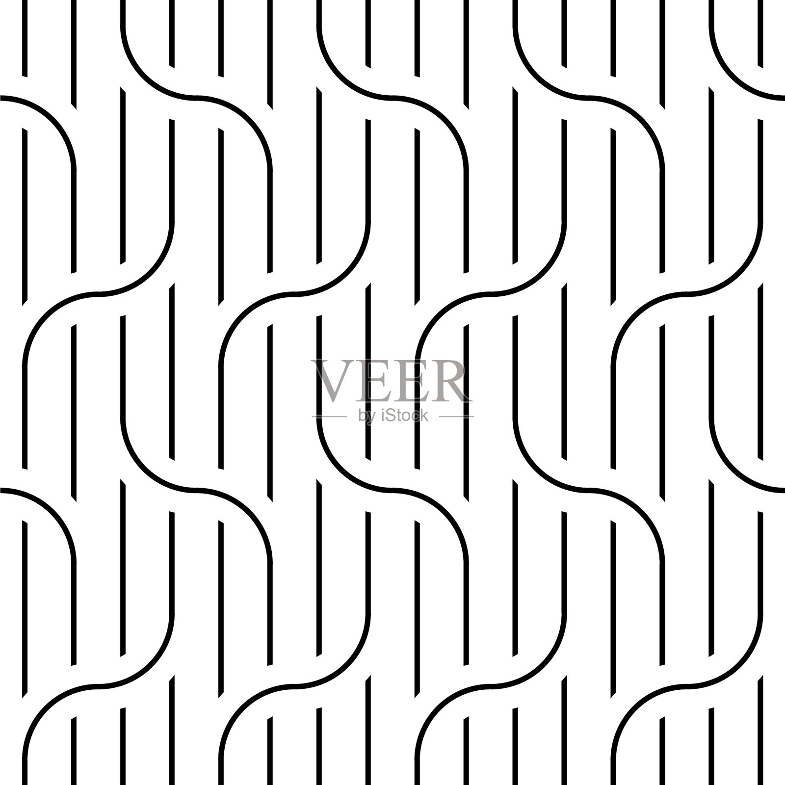 设计无缝波浪图案插画图片素材