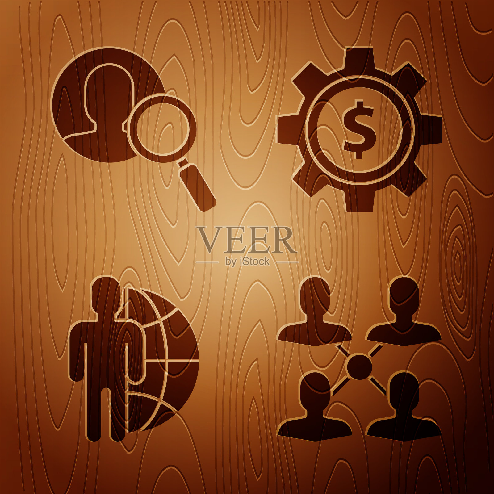 设置项目团队基地放大镜搜索图标素材