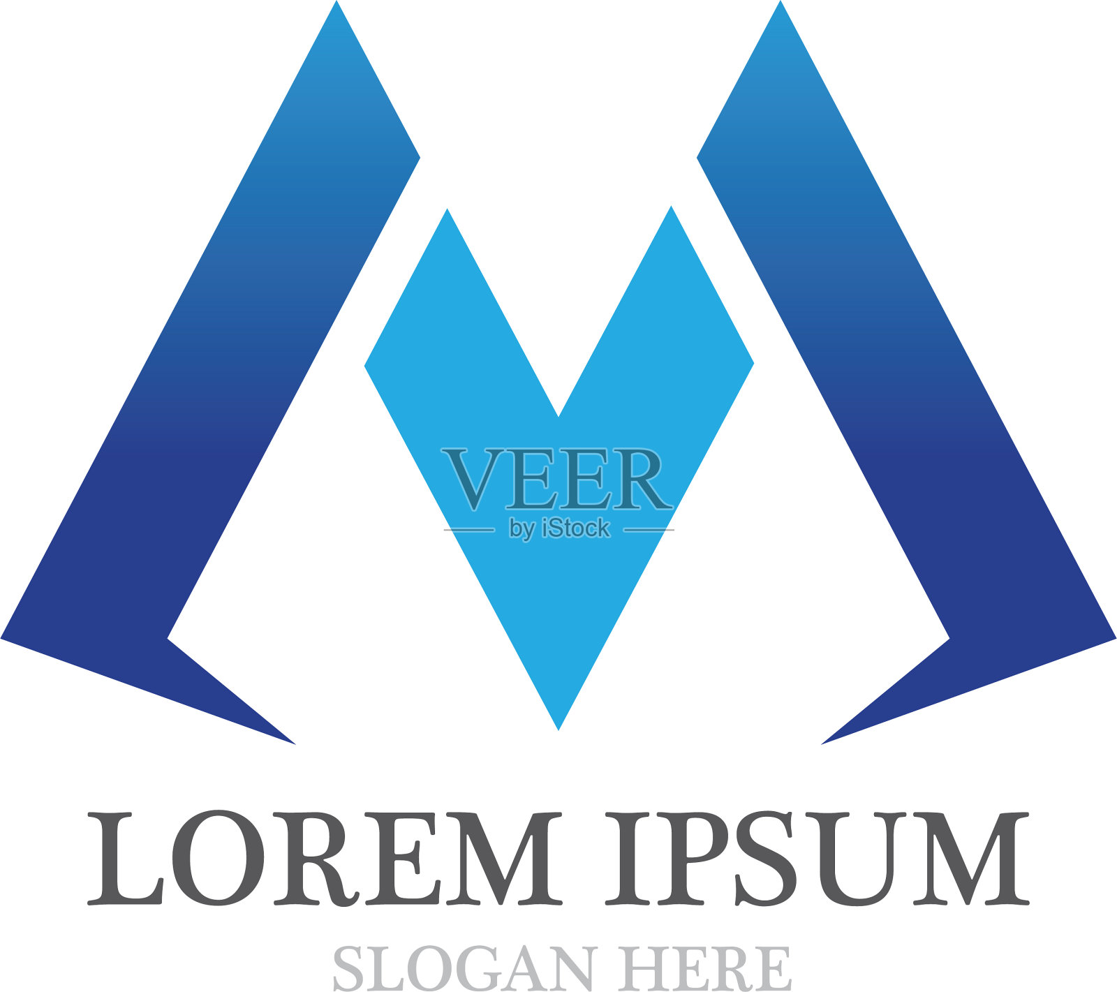 M标志和标志的商业版插画图片素材