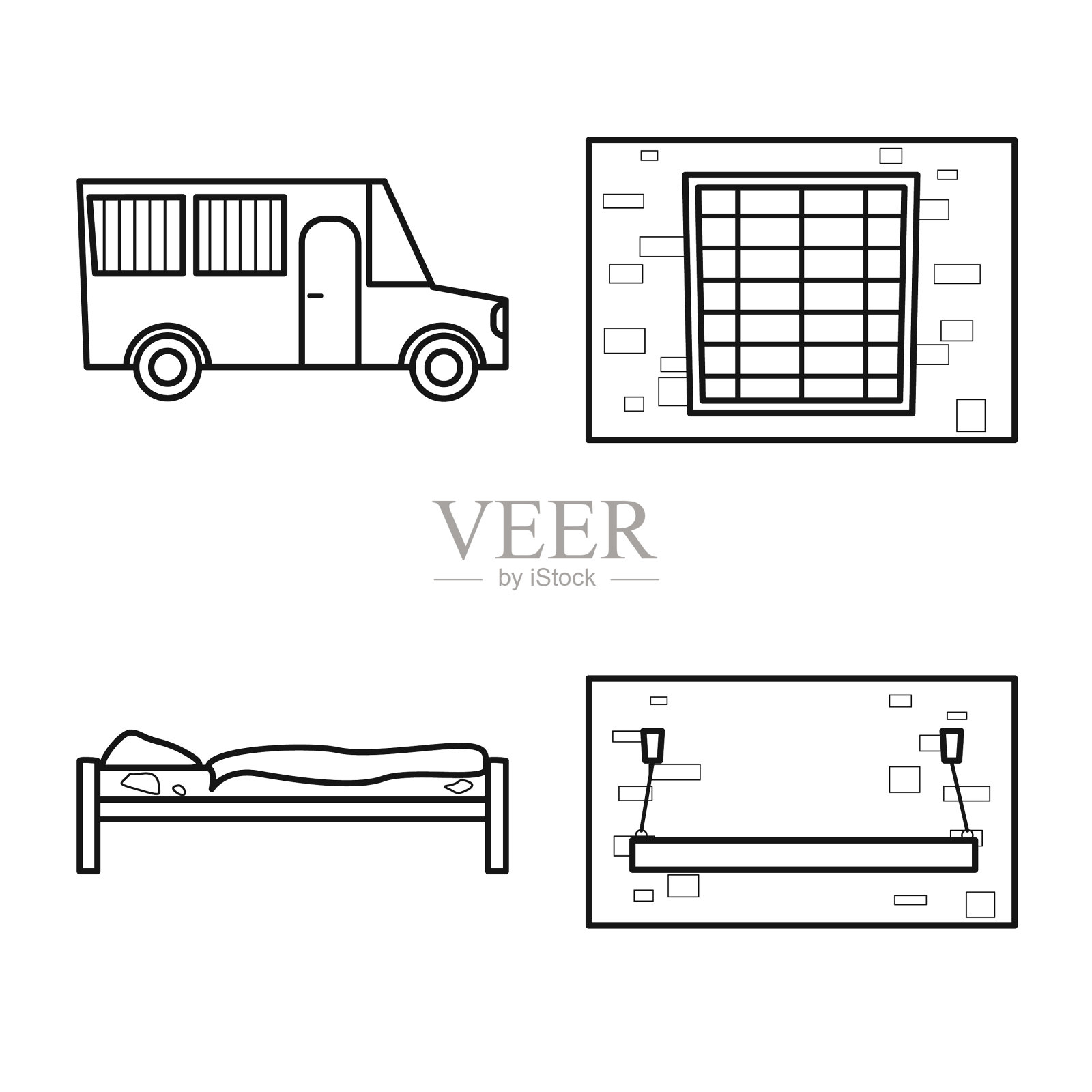 设计监狱和法律符号收藏插画图片素材