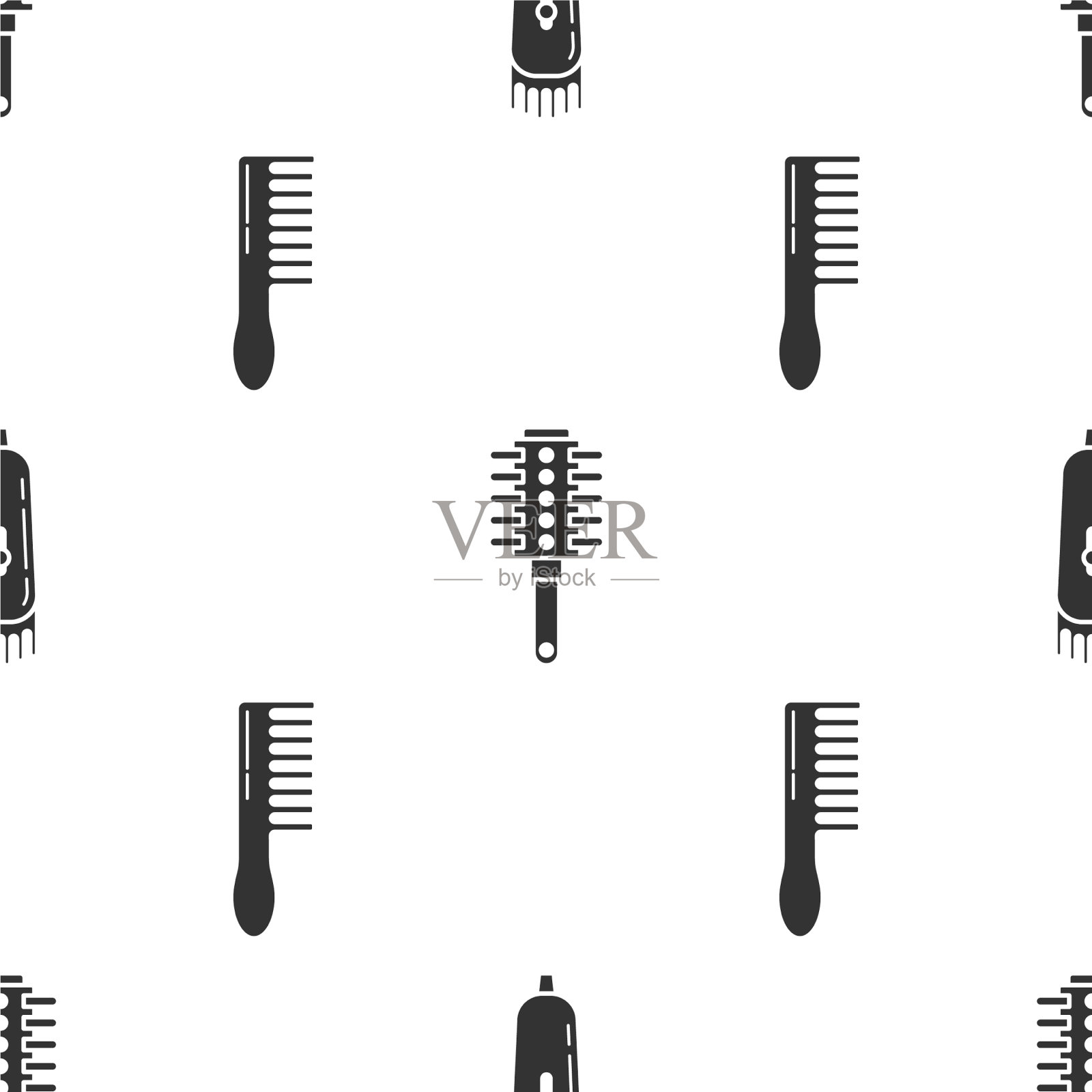 安装电动理发器或剃须刀发刷图标素材