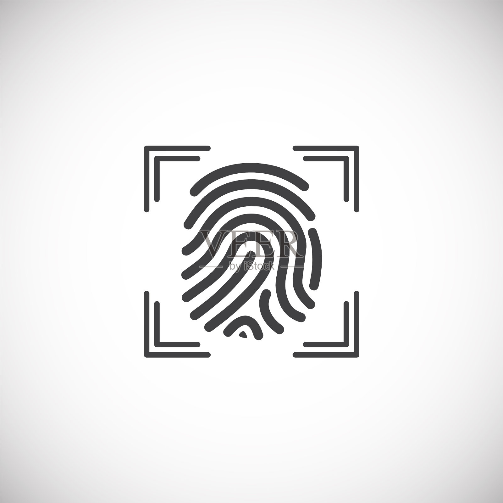 指纹安全相关图标的背景插画图片素材