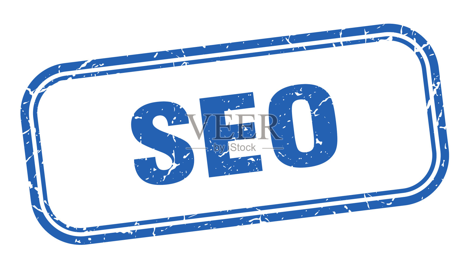 Seo邮票Seo广场垃圾蓝标志Seo标签插画图片素材
