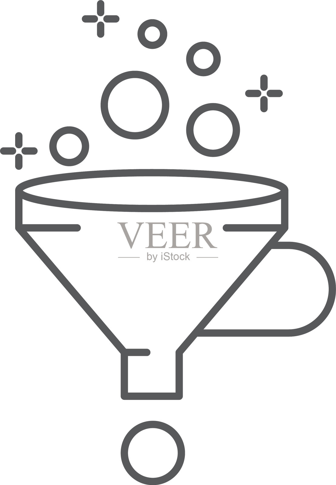 漏斗图标概念设计孤立在白色插画图片素材