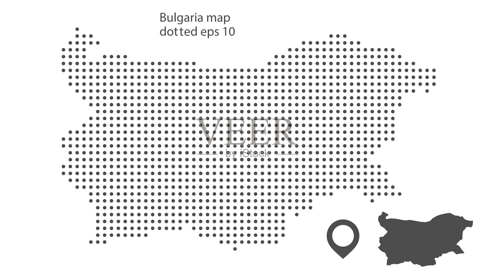 保加利亚地图以白色为背景插画图片素材