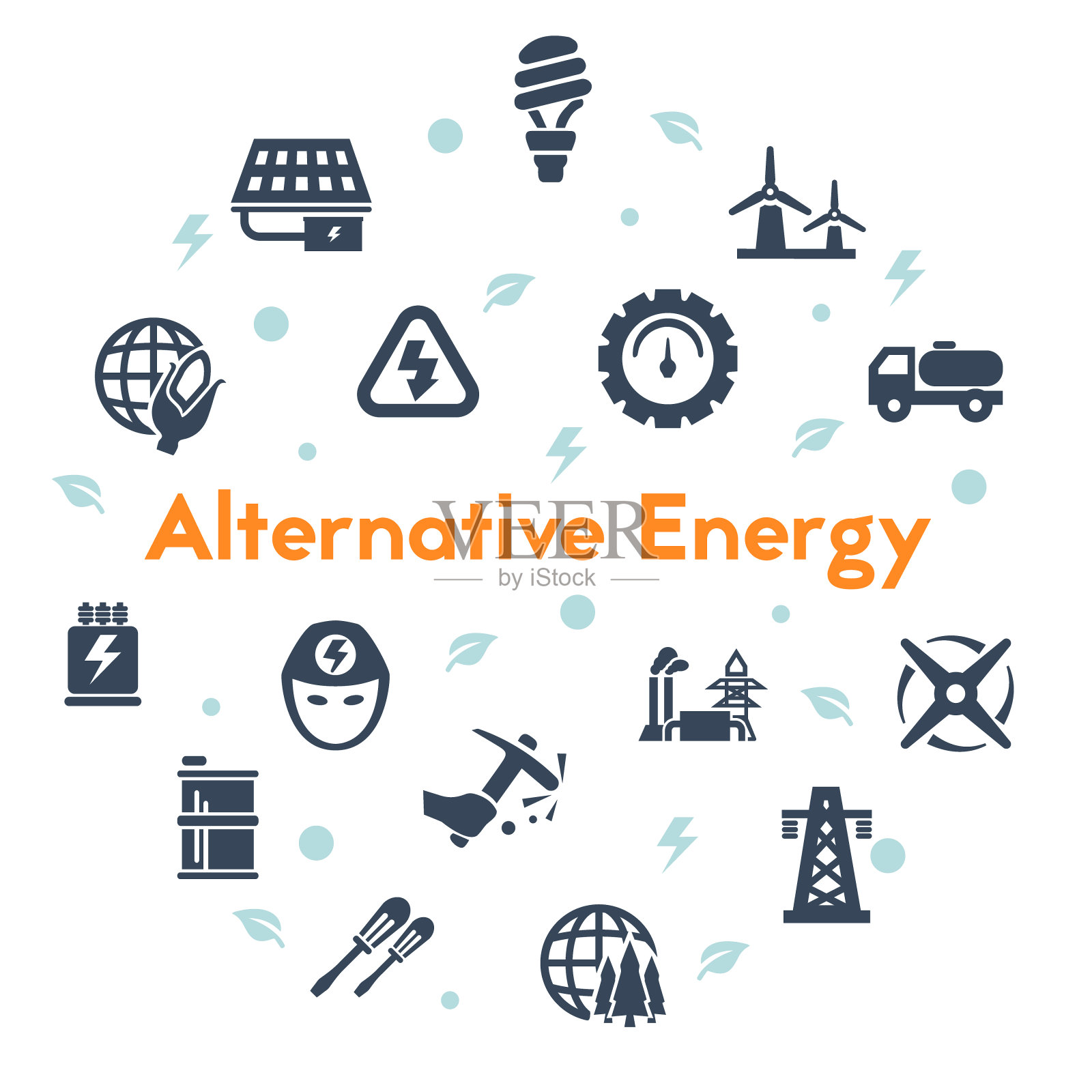 替代能源图标插画图片素材