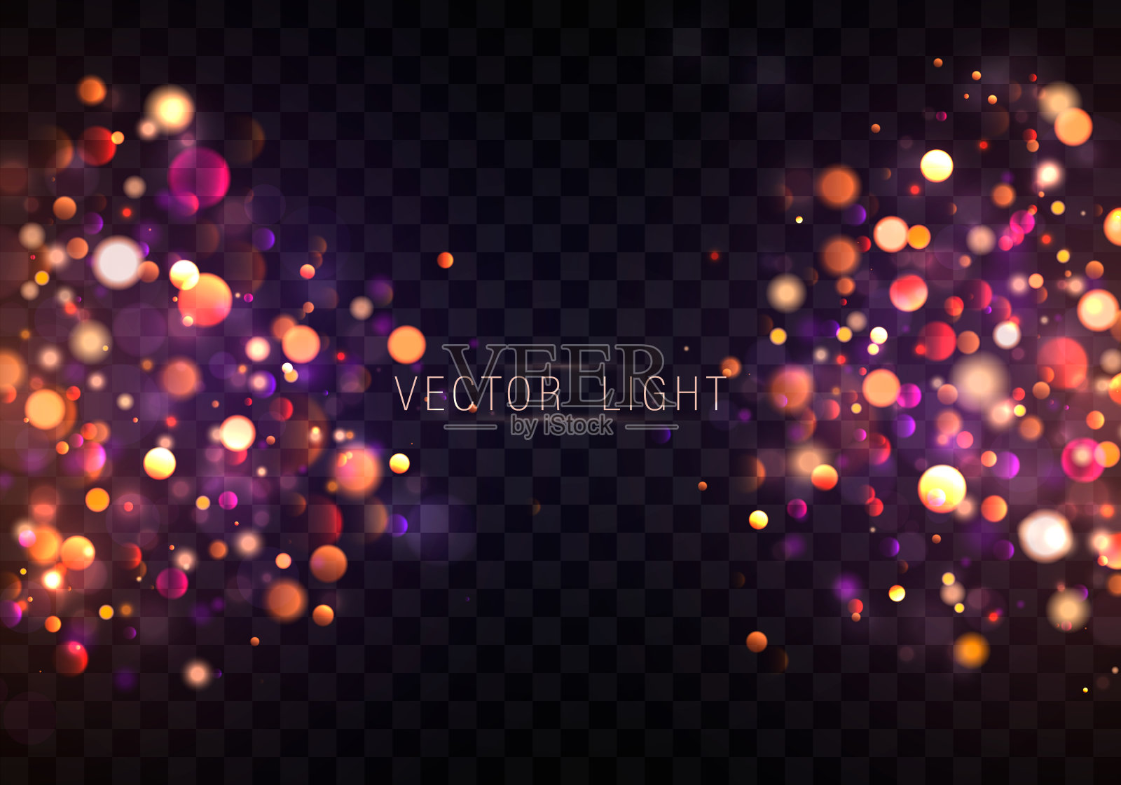 五颜六色的光散景插画图片素材