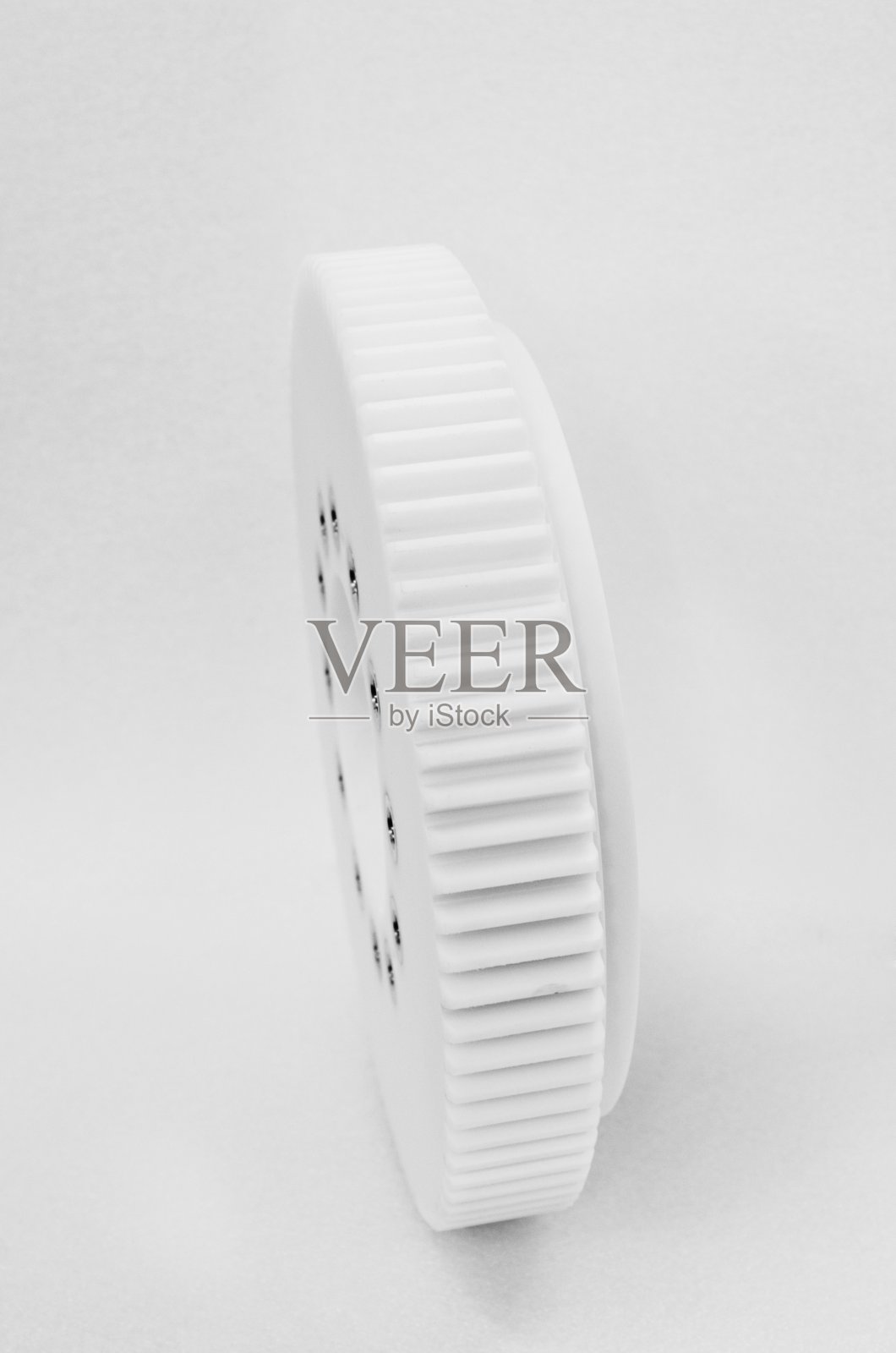 白色齿轮塑料链轮零件摄影产品照片摄影图片