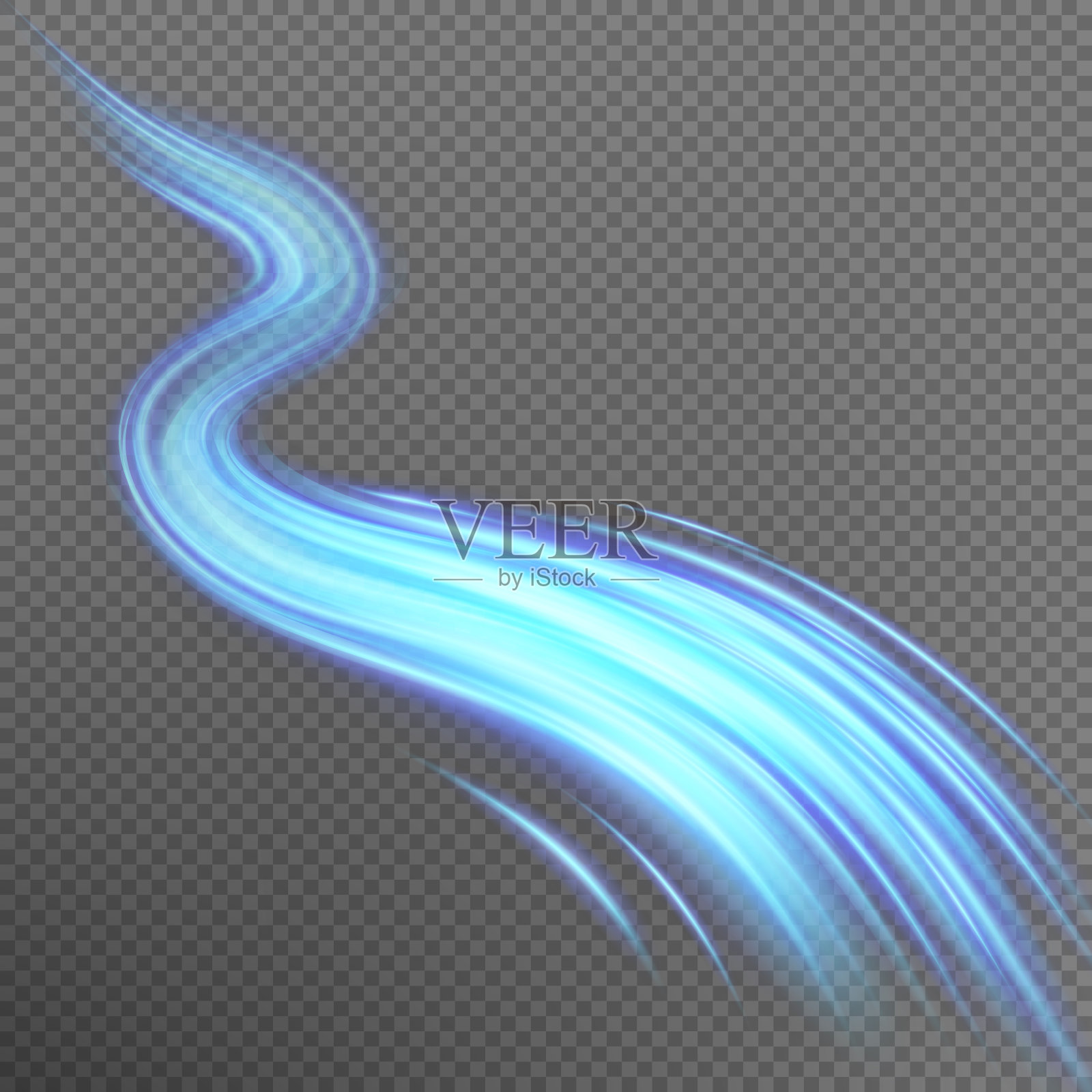 蓝色抽象效果物体爆发。每股收益10插画图片素材