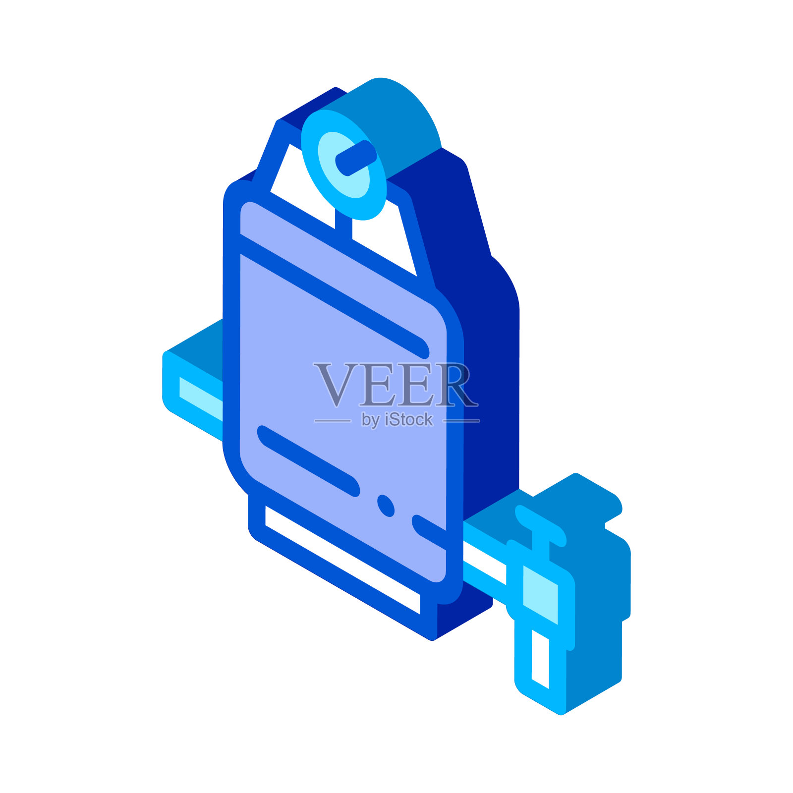 多层系统水处理等距图标矢量插图插画图片素材