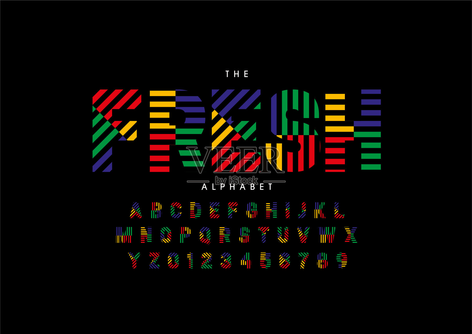 程式化的字母插画图片素材