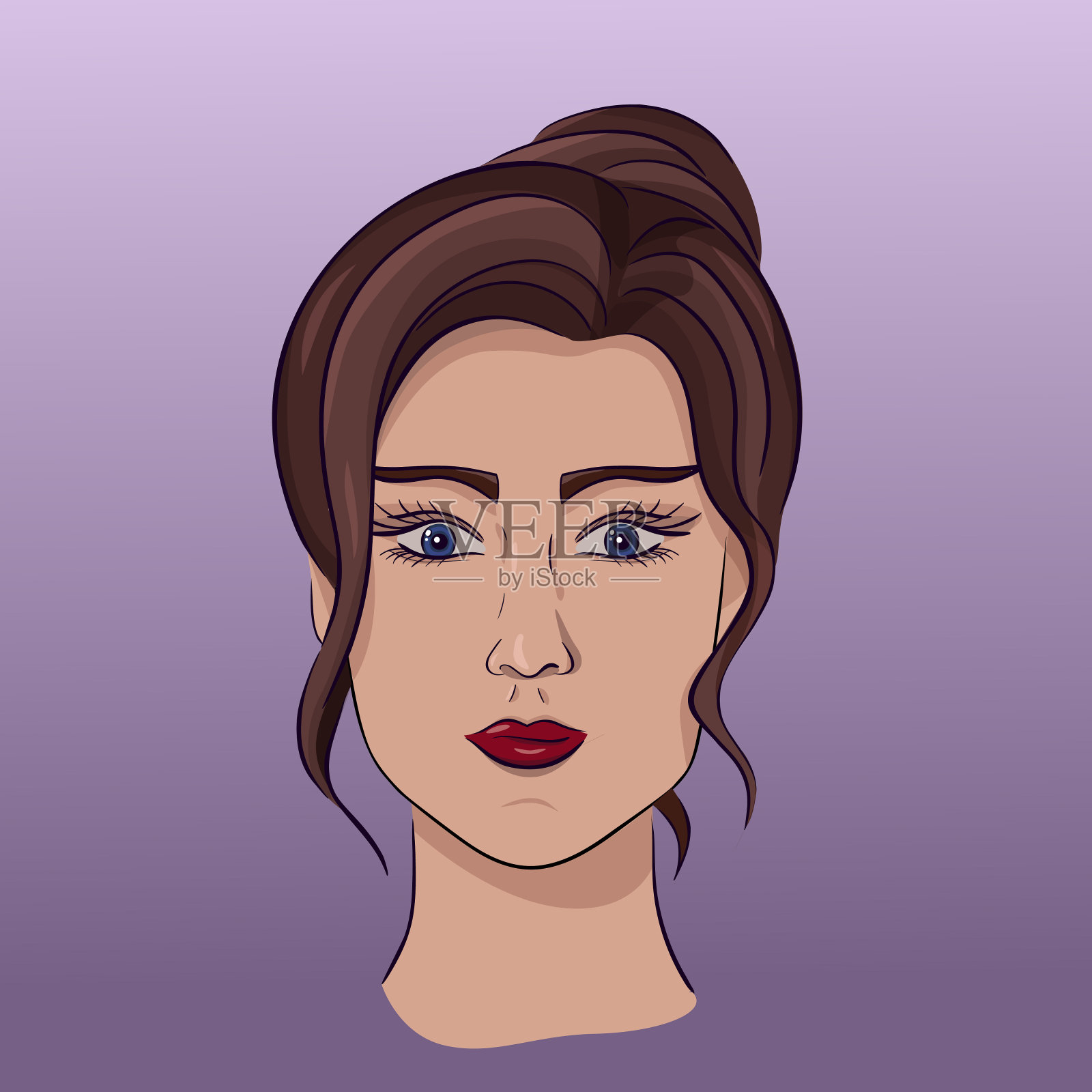 漂亮的女人插画图片素材