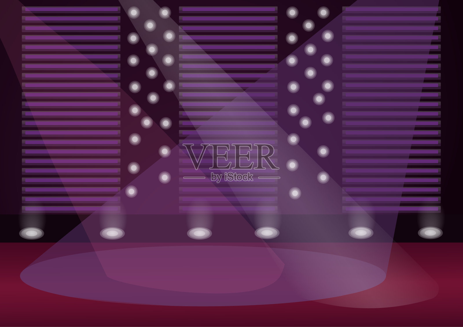 空舞台平面颜色矢量插图插画图片素材