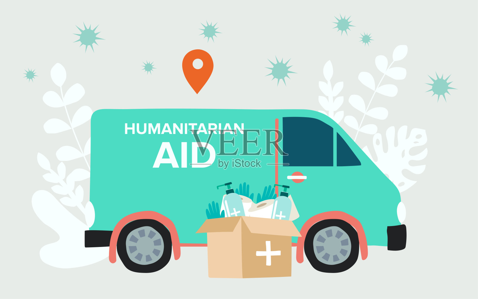 人道主义支持,慈善和捐赠的概念。给予并分享你的爱给别人。志愿服务向量插图。插画图片素材