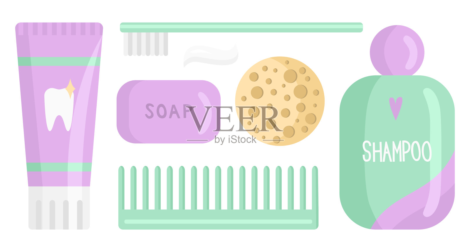 浴插画图片素材