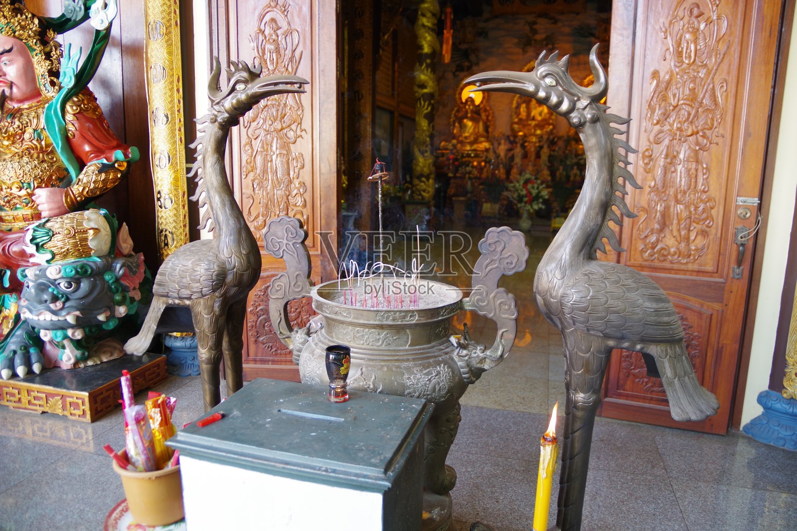 在万象的佛教寺庙照片摄影图片