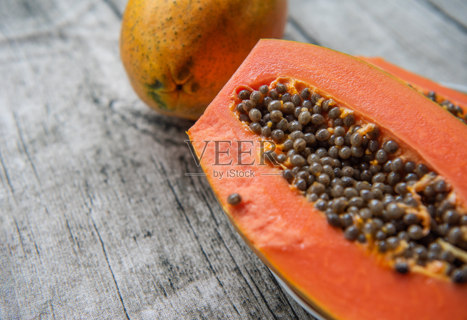 新鲜水果甜木瓜照片摄影图片