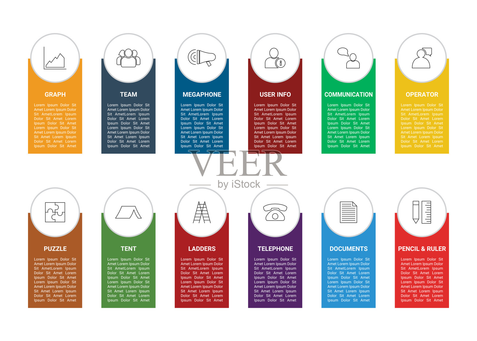 将Web Line图标与网站、应用程序和软件设计的名称混合。插画图片素材