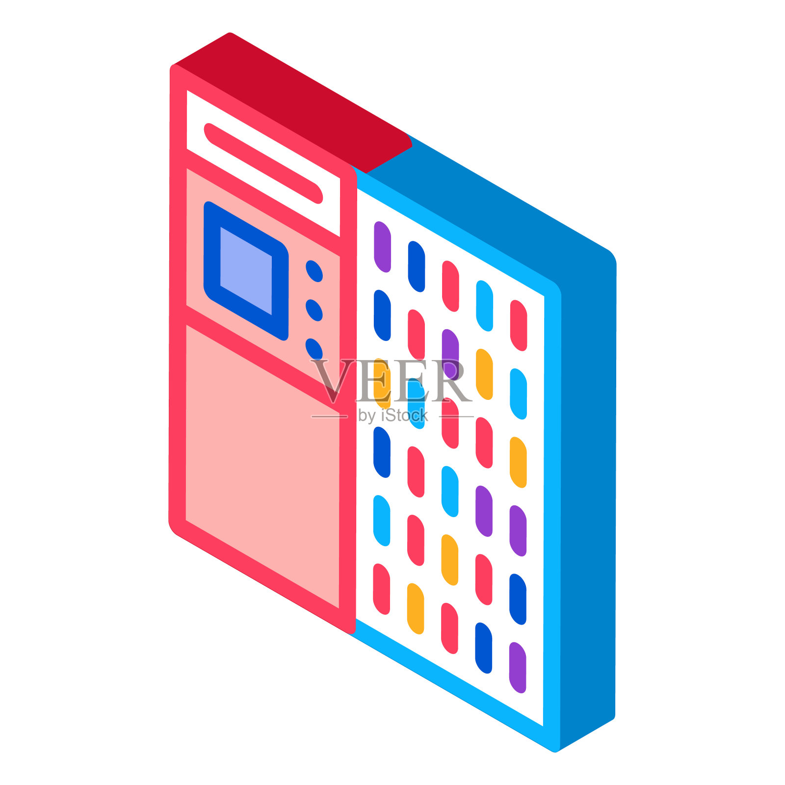 驱动设备等距图标矢量插图图标素材