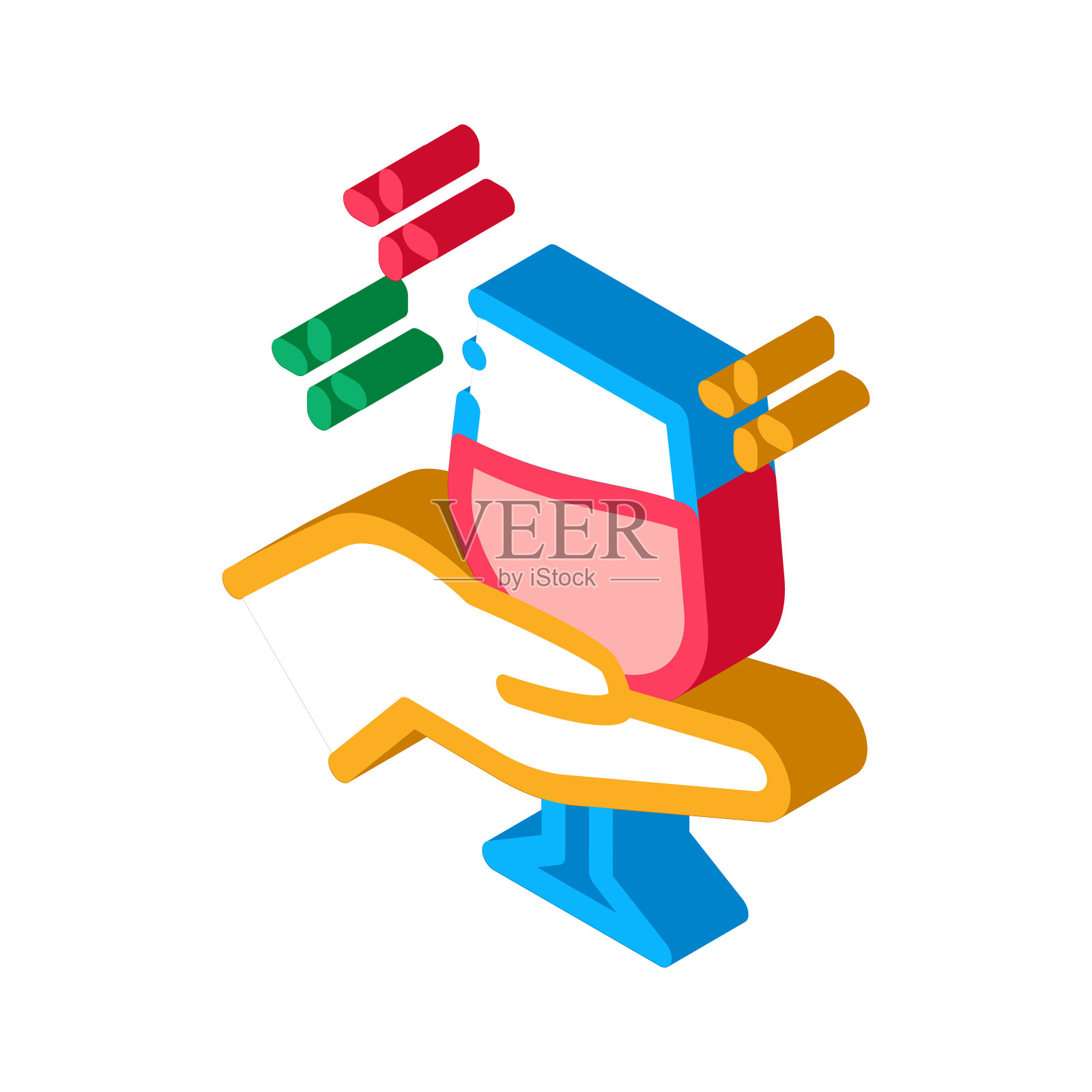 葡萄酒测试等距图标矢量插图插画图片素材